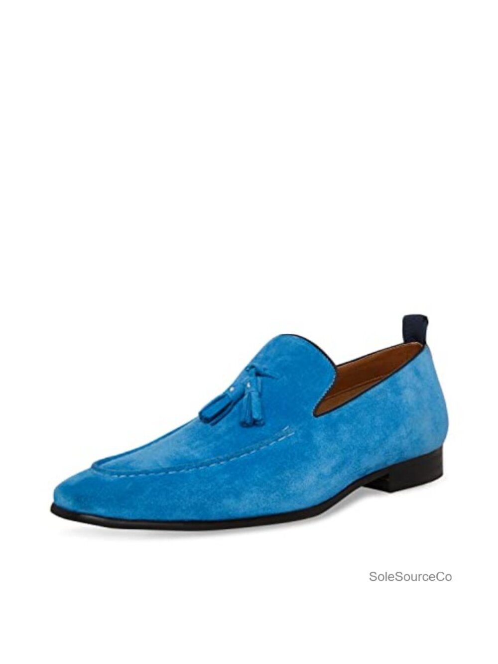 Mens Suede Tassel Loafer Slip-On Pointed Toe Business Casual Shoe